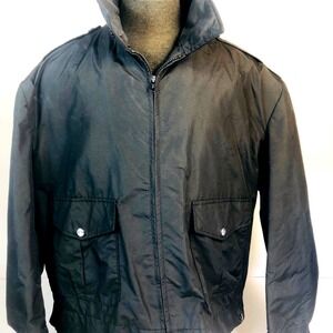 Blauer Made in USA Mens Goretex Police Jacket Black‎ Security Full Zip XL